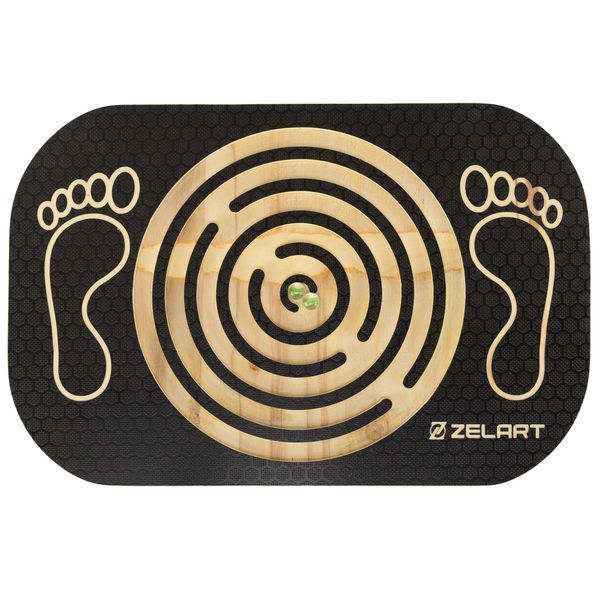 Доска балансировочная с лабиринтом Zelart BALANCE BOARD FI-5360 46х30х8см черный FI-5360 фото