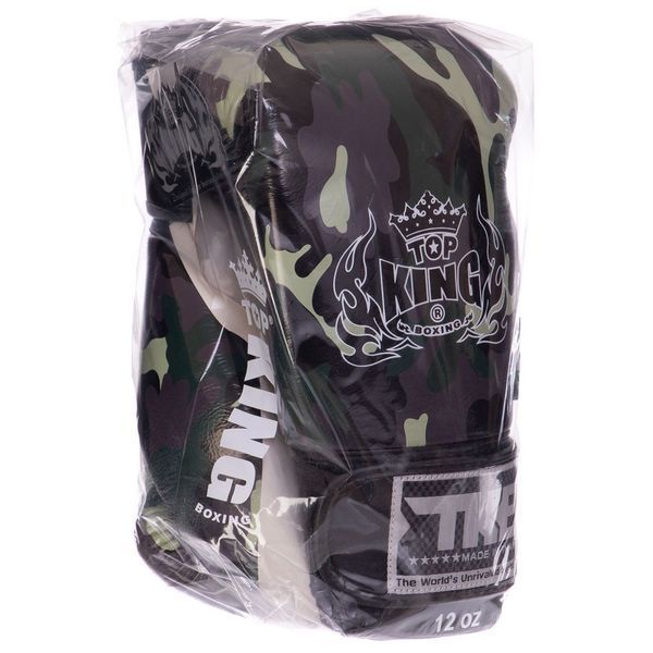 Перчатки боксерские на липучке кожаные TOP KING Empower Camouflage TKBGEM-03 8-18унций цвета в ассортименте 8 унции TKBGEM-03 фото