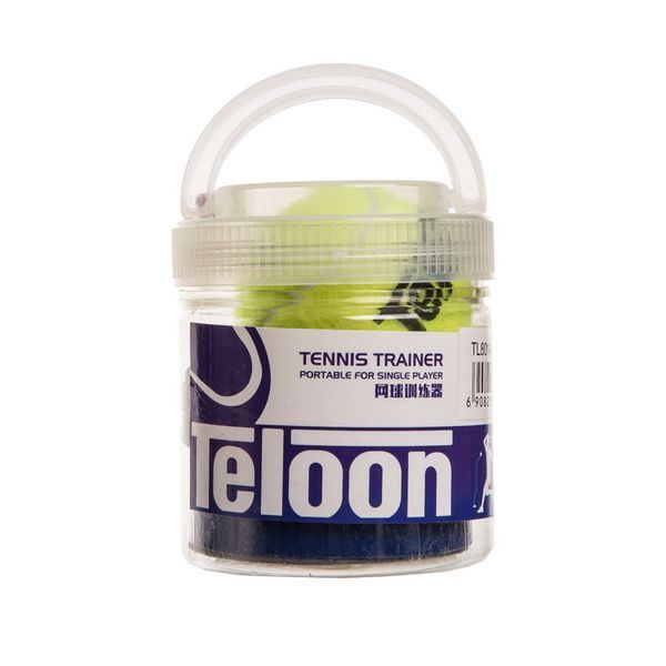 Тренажер для большого тенниса - мяч на резинке с утяжелителем TELOON TENNIS TRAINER TL801-5-MID салатовый-черный TL801-5-MID фото