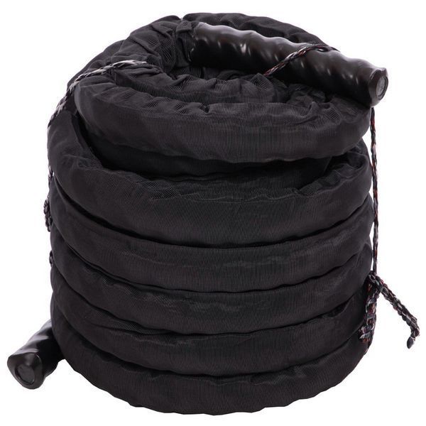 Канат для кросфіту в захисному рукаві Combat Battle Rope BATTLE ROPE Zelart FI-5719-12 12м чорній FI-5719-12 фото
