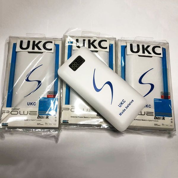 Портативне мобільне заряджання Power Bank 30000/9600mAh UKC, Умб зарядне power bank. Колір: білий ws33715 фото