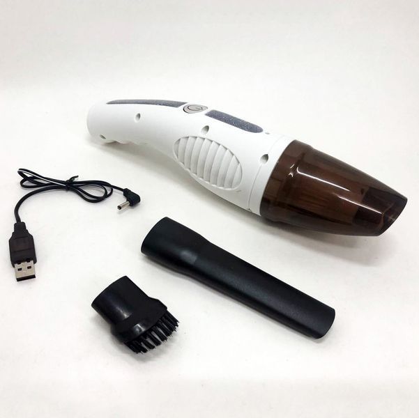 Пылесос автомобильный Car Vacuum Cleaner HY05 на АККУМУЛЯТОРЕ. Цвет: белый ws61597-1 фото
