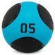 М'яч медичний медбол Medicine Ball LiveUp LP8112-5 5кг чорний-синій LP8112-5 фото 1