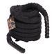 Канат для кросфіту в захисному рукаві Combat Battle Rope BATTLE ROPE Zelart FI-5719-12 12м чорній FI-5719-12 фото 6
