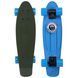 Пенни борд Penny Board круизер пластиковый RUBBER 22' RUBBER SOFT FISH SK-410-3 зеленый-синий SK-410-3 фото 1