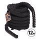 Канат для кросфіту в захисному рукаві Combat Battle Rope BATTLE ROPE Zelart FI-5719-12 12м чорній FI-5719-12 фото 1
