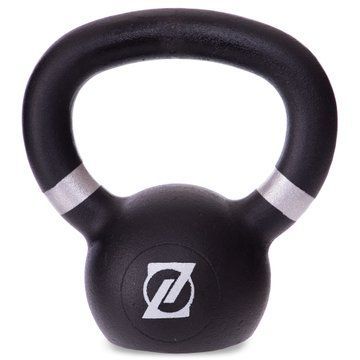Гиря тренировочная цельная чугунная окрашенная Zelart TA-2238-4 вес 4кг черный TA-2238-4 фото