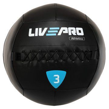 Мяч набивной медицинский для кроссфита WALL BALL LiveUp LP8103-3 3кг черный LP8103-3 фото