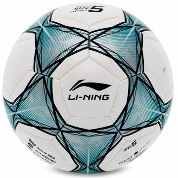 Мяч футбольный LI-NING LFQK635-4 №5 PU+EVA белый-бирюзовый LFQK635-4 фото