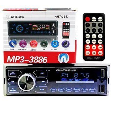 Автомагнитола с сенсорный дисплей MP3 3886 ISO 1DIN многофункциональная, Мультимедиа для автомобиля ws76599 фото