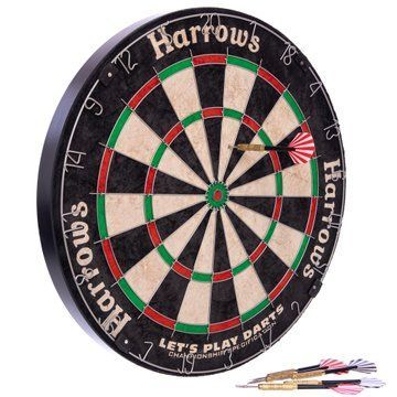 Дартс из Сизаля Sisal 6 дротиков и мишень Harrows LETS PLAY DARTS GAME SET JE01D 46 см JE01D фото