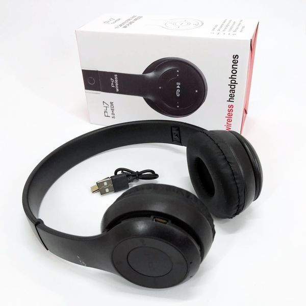 Беспроводные наушники Bluetooth Wireless Headset P47 Black Гарнитура для ПК, телефона с микрофоном ws62538 фото