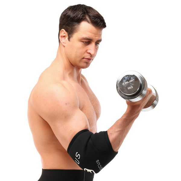 Налокотники для жима 2штуки ELBOW SLEEVE EZOUS A-03 2шт S-XL черный M A-03 фото