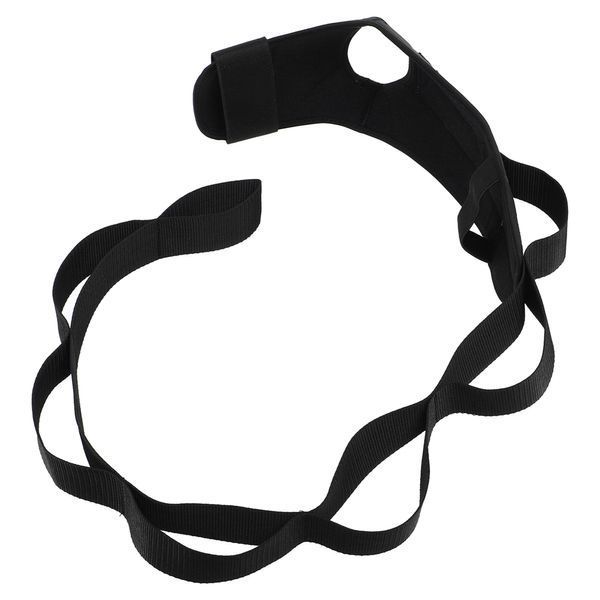 Лента стропа с петлями для растяжки STRETCHING STRAP EZOUS I-01 8 петель черный I-01 фото