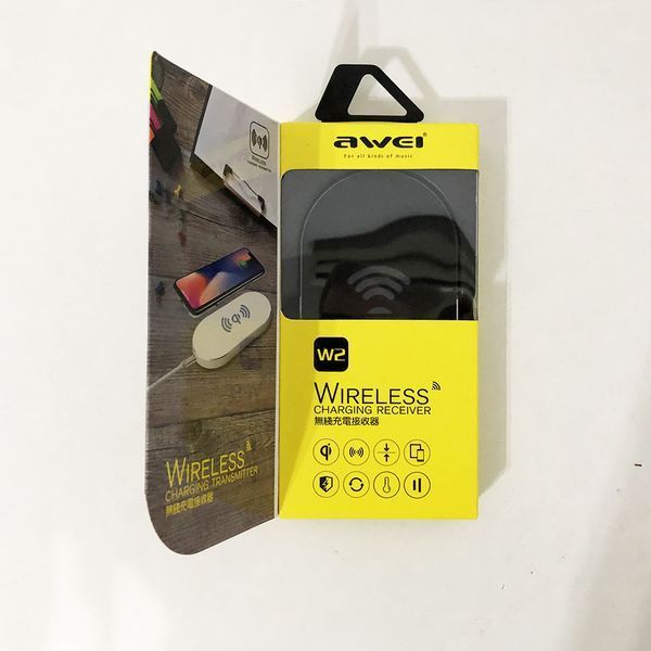 Бездротовий зарядний пристрій Awei W2, бездротове заряджання usb для iPhone для андроїд. Колір: чорний ws56917 фото