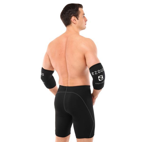 Налокотники для жима 2штуки ELBOW SLEEVE EZOUS A-03 2шт S-XL черный M A-03 фото