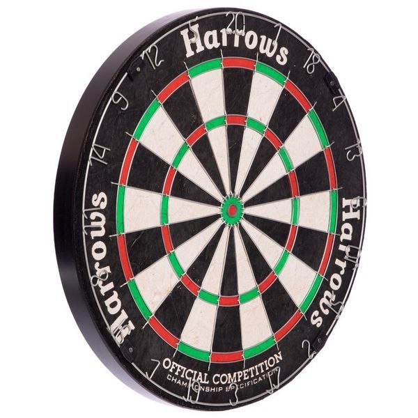Дартс с кабинетом для мишени из Сизаля Sisal 6 дротиков и мишень Harrows PROS CHOICE COMBO SET JE14D 46 см JE14D фото