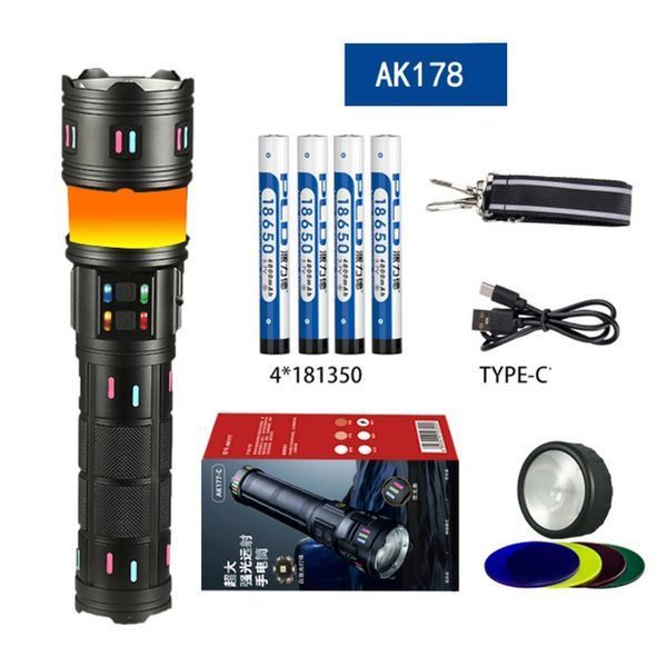 Ліхтар AK178 PM60-TG+COB 8x18650 ws57661 фото