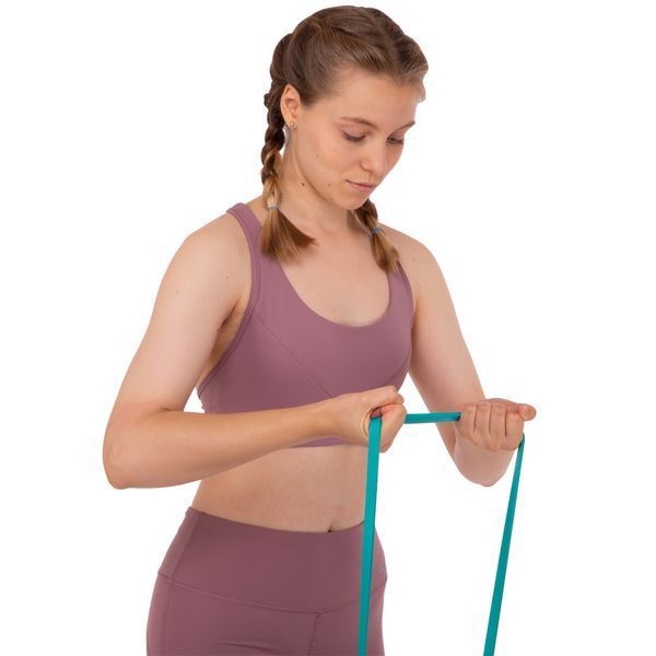 Резина петля для подтягиваний и тренировок лента силовая SP-Sport Fitness LINE FI-9584-1 15-25кг бирюзовый FI-9584-1 фото