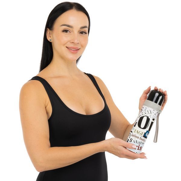 Термос стальной маленький SP-Sport NEWSPAPER OHS-6901-500 500мл цвета в ассортименте OHS-6901-500 фото