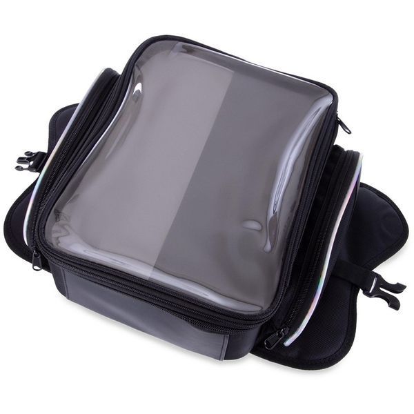 Сумка на бак мотоцикла на магнитах с окном под телефон Tank Bag BUOTAI M-2834 30х24х12см черный M-2834 фото