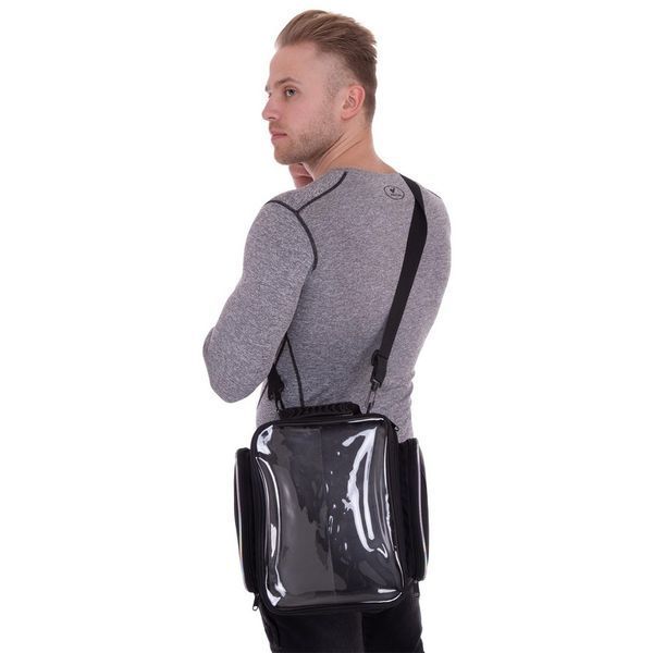 Сумка на бак мотоцикла на магнитах с окном под телефон Tank Bag BUOTAI M-2834 30х24х12см черный M-2834 фото