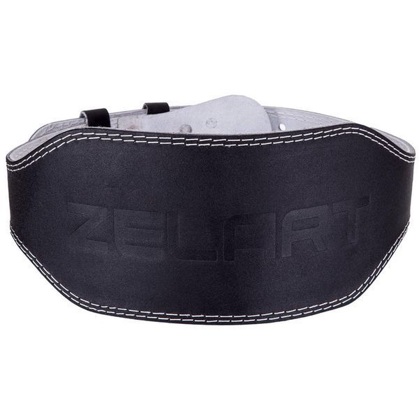 Пояс атлетический кожаный Zelart SB-165053 спинка-15см размер-XS-XXL черный SB-165053 фото