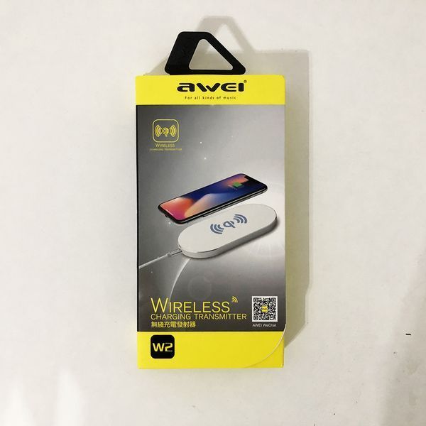 Бездротовий зарядний пристрій Awei W2, бездротове заряджання usb для iPhone для андроїд. Колір: чорний ws56917 фото