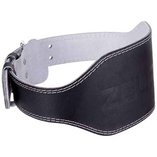 Пояс атлетический кожаный Zelart SB-165053 спинка-15см размер-XS-XXL черный SB-165053 фото