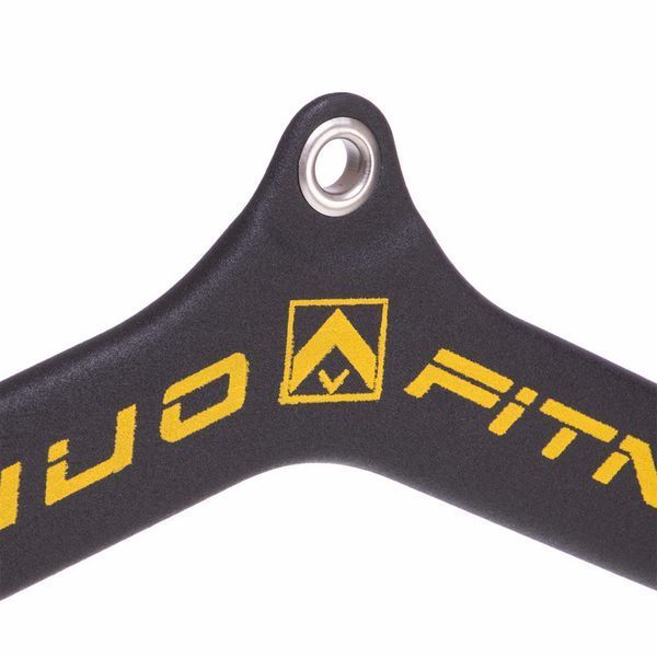 Рукоятка для тяги із середнім хватом Mide Grip нековзне покриття LINUO FITNESS TA-3700-56 54см чорний TA-3700-56 фото