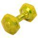 Гантель для фитнеса с TPU покрытием Zelart Jelly Urethane Coated Dumbbells TA-2946-7_5LB 1шт 3,4кг желтый TA-2946-7_5LB фото 1