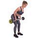 Штанга нерозбірна з фіксованою вагою вигнута поліуретанова Zelart Urethane Barbell TA-2690-15 довжина-104см 15кг чорний-салатовий TA-2690-15 фото 8