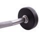 Штанга нерозбірна з фіксованою вагою вигнута поліуретанова Zelart Urethane Barbell TA-2690-15 довжина-104см 15кг чорний-салатовий TA-2690-15 фото 3