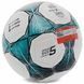 Мяч футбольный LI-NING LFQK635-4 №5 PU+EVA белый-бирюзовый LFQK635-4 фото 5