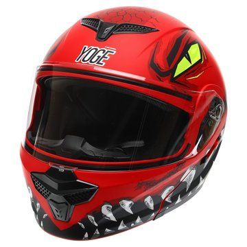 Мотошлем модуляр (flip-up) YOGE Пасть дракона M-9403-3 M-L красный-черный L (58-61) M-9403-3 фото