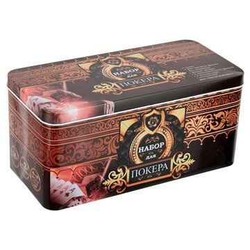 Набор для покера в металлической коробке Poker game set SP-Sport 6620K 200 фишек 6620K фото