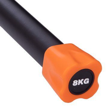 Бодибар Body Bar Zelart FI-1251-8 вес 8кг черный-оранжевый FI-1251-8 фото