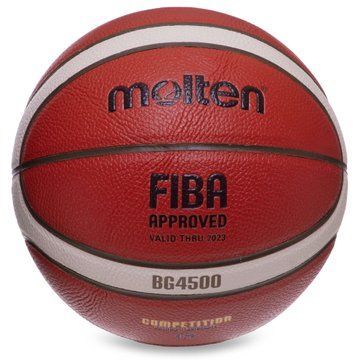 Мяч баскетбольный MOLTEN FIBA APPROVED B6G4500 размер 6 коричневый B6G4500 фото