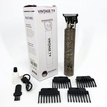 Машинка для стрижки волосся Vintage T9-1 BRONZE 4 насадки ws43911 фото