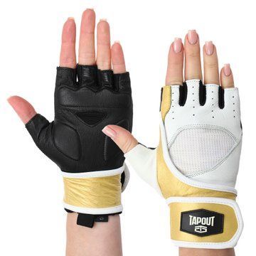Рукавиці для фітнесу та важкої атлетики TAPOUT SB168513 XS-M білий-жовтий S SB168513 фото