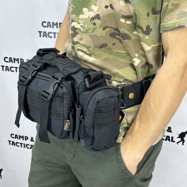 Універсальна тактична сумка &ndash; підсумок нагрудна поясна на MOLLE сумка з ременем на плече 5 л ws37142 фото