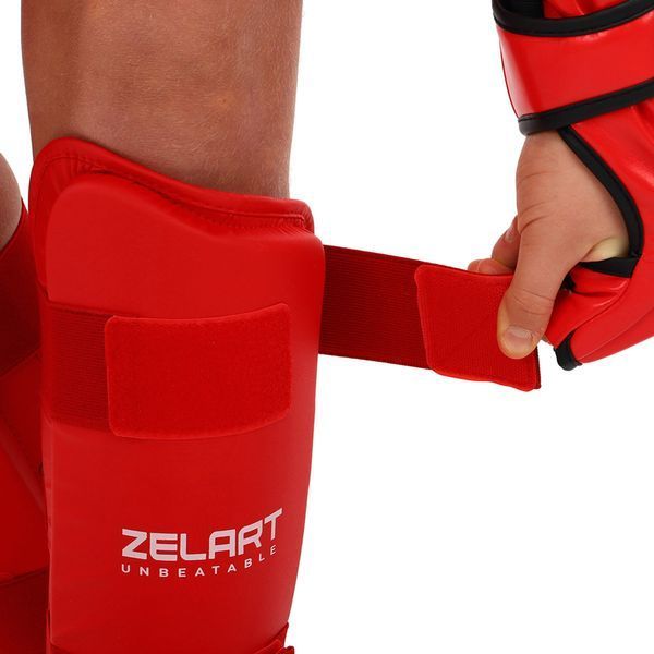 Защита голени и стопы для карате щитки и футы Zelart BO-7249 XS-XL цвета в ассортименте L BO-7249 фото