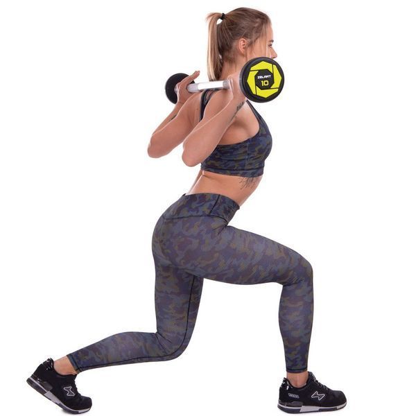 Штанга неразборная с фиксированным весом прямая полиуретановая Zelart Urethane Barbell TA-2689-10 длина-103см 10кг черный-салатовый TA-2689-10 фото