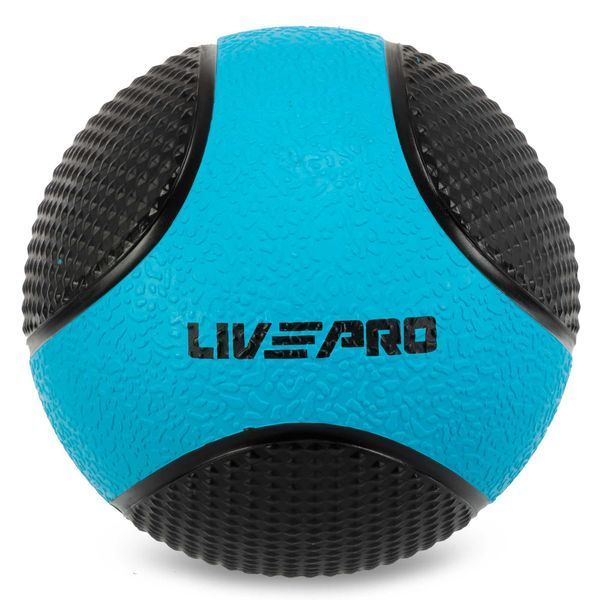 М'яч медичний медбол Medicine Ball LiveUp LP8112-1 1 кг чорний-синій LP8112-1 фото