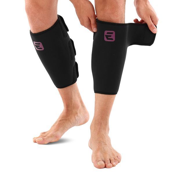 Захист гомілки для важкої атлетики CALF SUPPORT EZOUS A-08 2шт чорний A-08 фото