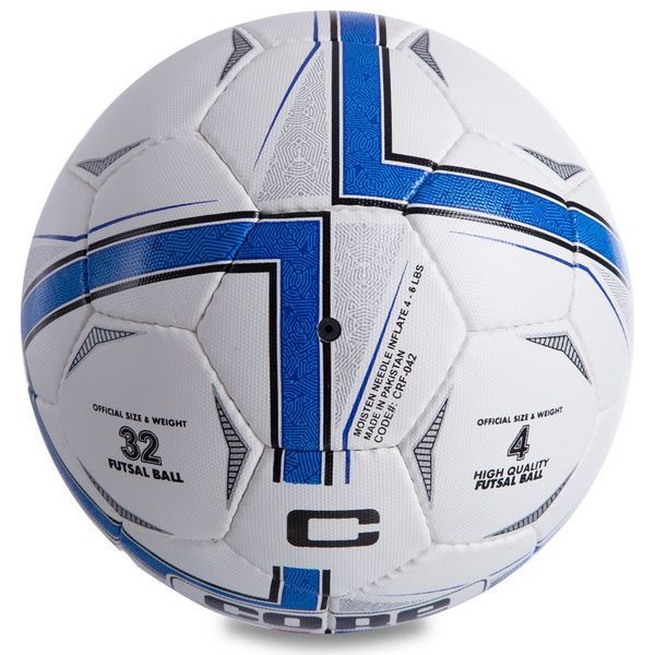 Мяч футзальный CORE ATTACK Grain CRF-042 №4 PU белый-синий CRF-042 фото