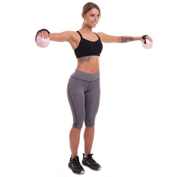 Мяч утяжеленный с манжетом PRO-SUPRA WEIGHTED ENERGY BALL 030-0_5LB 11см розовый 030-0_5LB фото