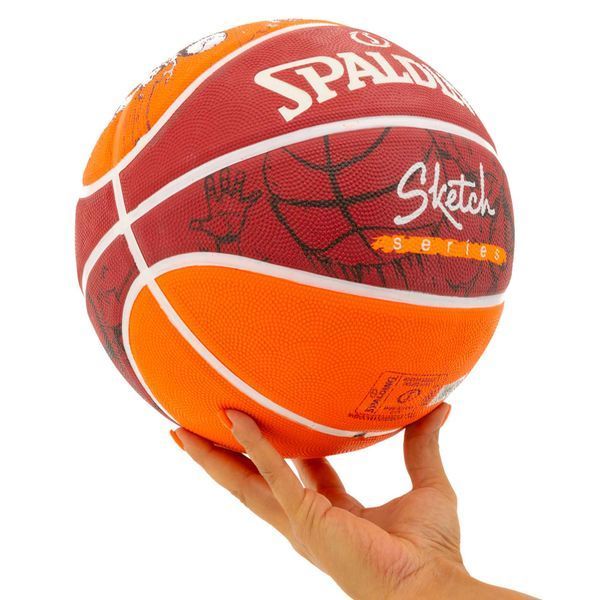 Мяч баскетбольный резиновый SPALDING SKETCH CRACK 84451Y размер 7 красный 84451Y фото