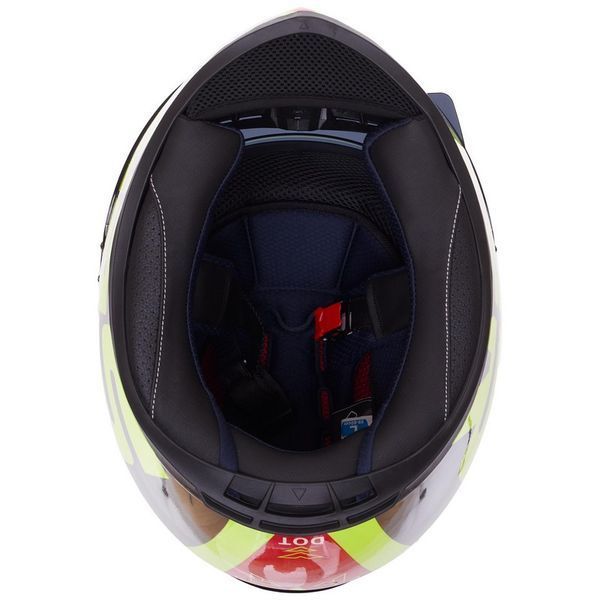 Мотошлем интеграл (full face) QKE M-3820 M-XL черный-салатовый M-3820 фото