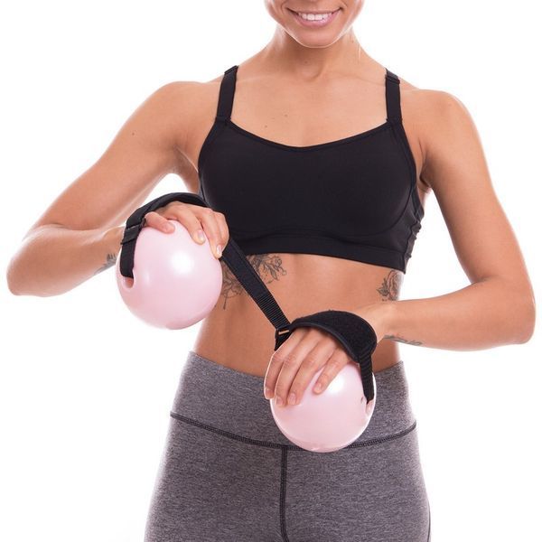 Мяч утяжеленный с манжетом PRO-SUPRA WEIGHTED ENERGY BALL 030-0_5LB 11см розовый 030-0_5LB фото
